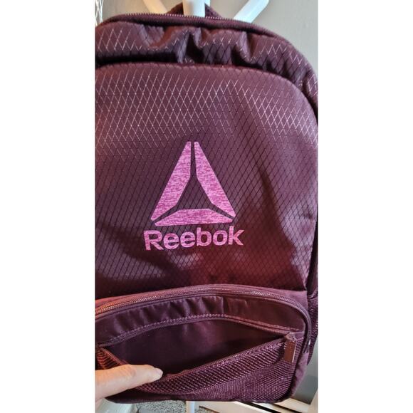 Reebok Spellbinding Maroon Water Resistant Backpack Laptop Bag Multi Pocket NEW - Picture 9 of 11